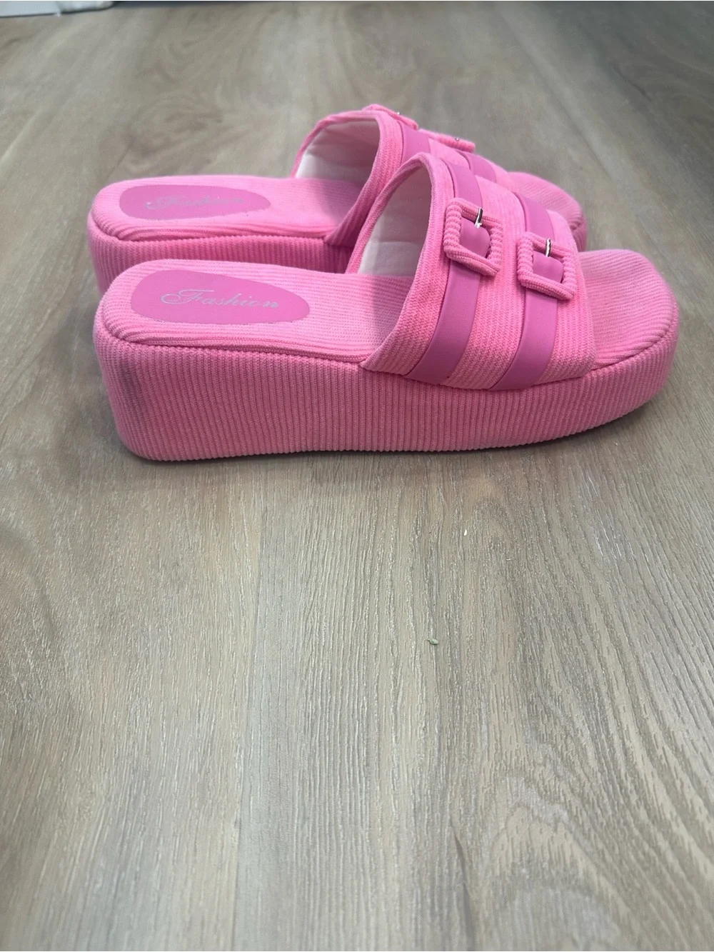Fashion Pink Platform Slide Sandals for Women